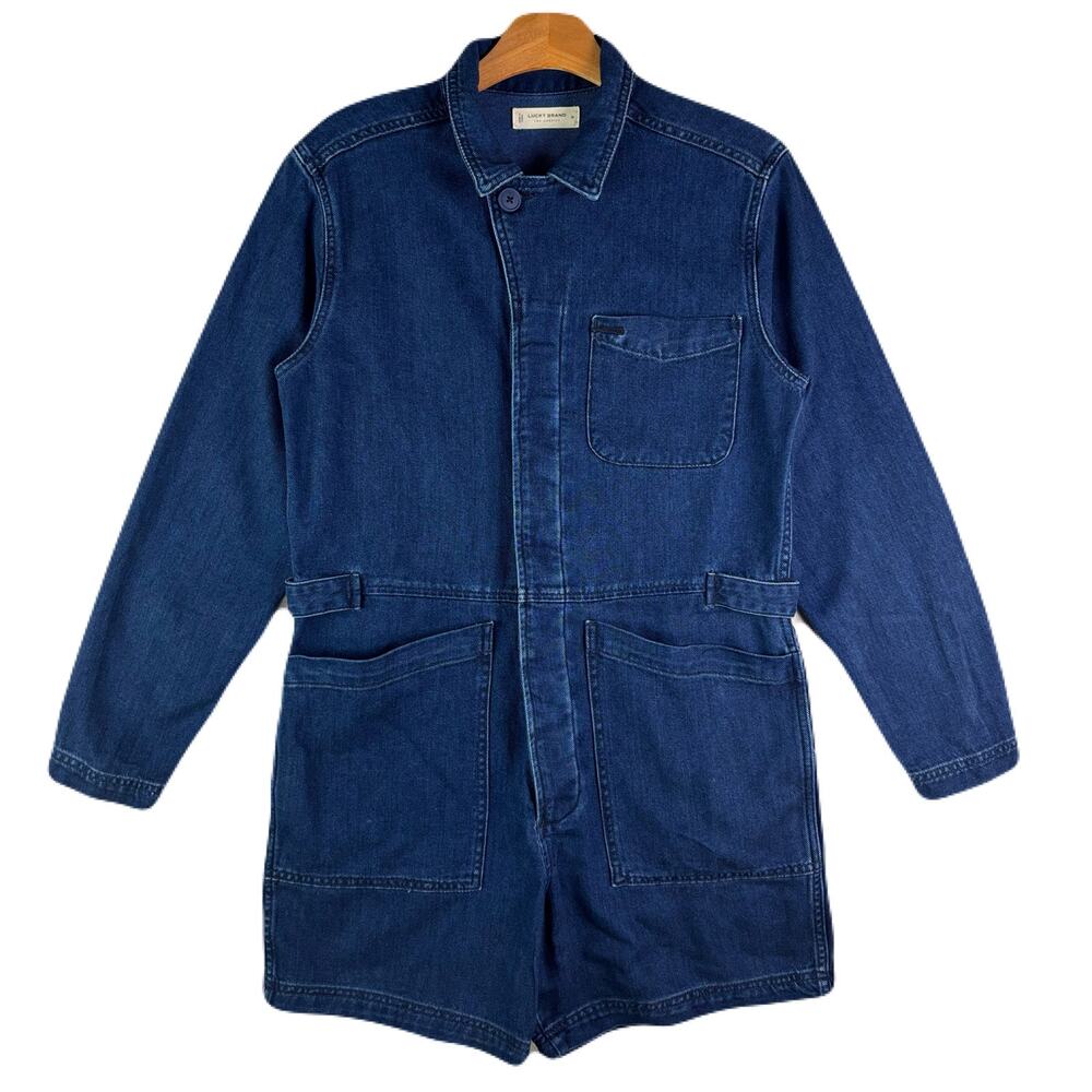 LUCKY BRAND LongSleeve Denim Jean Romper Womens Size M